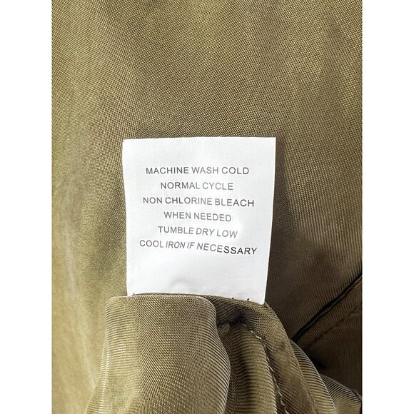 Free People Boho Kimono Jacket | Olive Green Flowy Duster Open Front Cottagecore - Picture 14 of 15